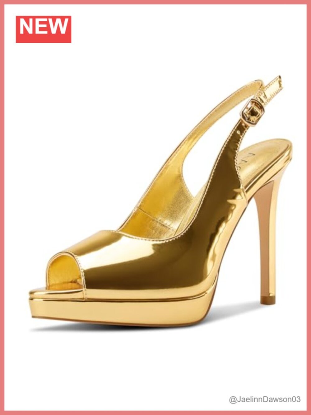 Faux Leather Platform Stiletto Heels Peep Toe Slingback Sandals Party Dress